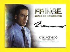 2012 Cryptozoic Fringe Seasons 1 & 2 Autograph A12 Kirk Acevedo /Charlie Francis picture