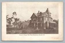 Porter Sanitarium Doctor's House BURNETT California ~ Antique Postcard 1910s picture