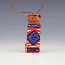 NATIVE AMERICAN NAVAJO FOLK ART BEAR WITH RUG ORNAMENT BY MARVIN JIM picture