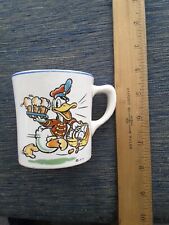 Donald Duck Ceramic Cup Vintage Walt Disney Enterprises Mfd. By Permission  RARE picture