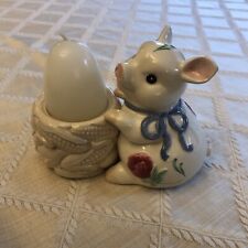 Lenox  Poppies On Blue Barnyard Collection Pig Votive picture