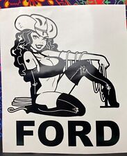 Cowgirl Sexy Black Vinyl Car Decal Bumper Sticker New Gift picture