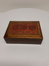 Vintage Pier One Imports Trinket Wooden Box Hand Painted 5
