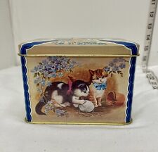 Vintage Tea Tin With Cats picture
