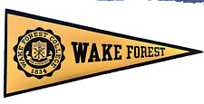 Vintage Wake Forest University Paper Pennant Decal Steamer Gummed Sticker 8