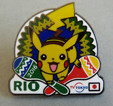 VERY RARE PIN'S JO RIO 2016 OLYMPIC TOKYO TV POKEMON NINTEL PIKACHU 1/2000 picture
