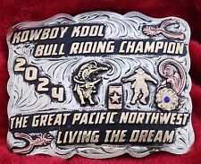RODEO X~TREME BULL FIGHTER CHAMPION TROPHY BELT BUCKLE☆KOWBOY KOOL☆RARE☆2024☆339 picture