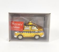Department 56 Mercury Glass Yellow Cab Taxi Ornament Handpainted 1998 NIB  picture