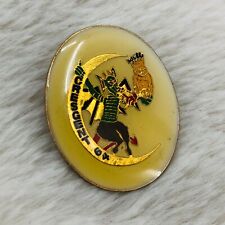 Vtg Royal Order of Jesters Crescent Court 64 Masonic Shriner Lapel Pin w/ Dragon picture