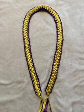 2024 Graduation Lei 2 Color Double Braided  Satin Ribbon Gold Yellow Purple picture