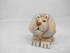 Vintage Artesania Rinconada Uruguay Blonde Lion Art Pottery Figurine Signed picture