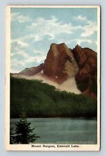 Mount Burgess BC, Emerald Lake, British Columbia Canada Vintage Postcard picture