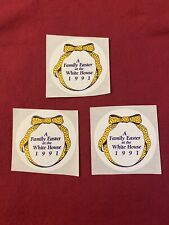 1991 WHITE HOUSE EASTER EGG ROLL STICKERS / LOT OF THREE picture