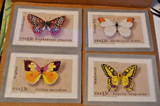 Vintage 1977 BUTTERFLIES USPS Postal Service Stamp Puzzle Collection 4 In Set picture