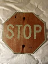 Vintage Original Stop Sign 18” X 18 Single-sided Metal picture