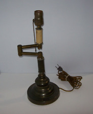 Antique Vintage Mid Century Modern Brass Swing Arm Desk Light Table Lamp picture