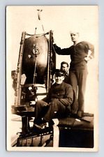 RPPC US Sailors Pose with Recovered German Mine From UC42 or UC44? Postcard picture
