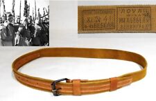 WW2 Russian Canvas Belt Olive Green, Brown Leather, artificially aged, repro n.1 picture