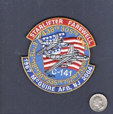 C-141 STARLIFTER FAREWELL 2004 USAF McGuire AFB Airlift Squadron Patch +V picture