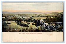 c1905 End Of The Harvest South Side Horses Oneonta New York NY Antique Postcard picture