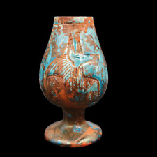 X-LARGE Antique Egyptian Glazed Stone/Faience Carved Jar Pottery.....VERY UNIQUE picture
