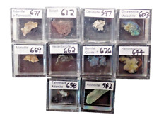 Micromount Mineral Lot MM95-10 Fine Specimens in Acrylic Boxes-Visit eBay Store picture