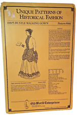 Vintage Old World Enterprises 1880's Bustle Walking Gown #881 Pattern 8-14 size picture