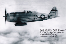 WWII P-47 Fighter Pilot 371st F.G. 406th F.S. J.Nipper D-Day, strafing SIGNED picture