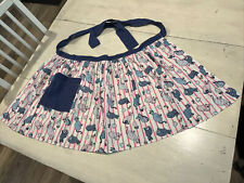handmade Apron One Size Kitty Cat print 1/2 apron Waist With Pocket New picture