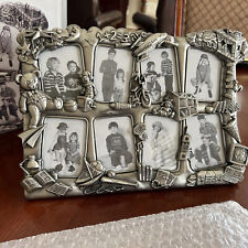 Royal Limited Silver Vintage Juvenile Collage 8 Photo Picture Frame New in Box picture