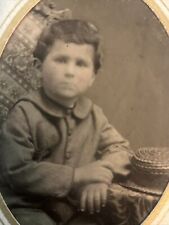 Tintype Photo of Victorian Toddler Circa 1860's Civil War Era picture