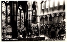 Postcard poets corner, Westminster Abby, United Kingdom Real photo RPPC picture