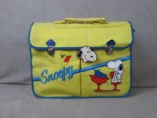 Vintage Peanuts Snoopy School Bag Yellow Blue 1965 picture