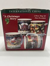 International China  A CHRISTMAS STORY SET 4 Porcelain Christmas Mugs picture