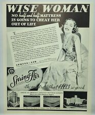 1937 Spring Air Mattress Wise Woman Vintage Poster Man Cave Art Deco 30's picture