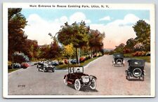 New York Utica Main Entrance to Roscoe Conkling Park Vintage Postcard picture