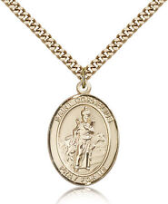 Saint Cornelius Medal For Men - Gold Filled Necklace On 24 Chain - 30 Day Mo... picture