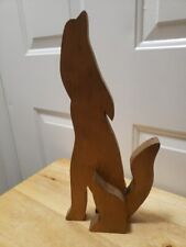 Vintage Howling Coyote Hand Carved Wood  20