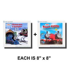 🚂CARD w/ 2 mtd Thomas Gets a Snowplow+Steam Thomas the Tank Engine&Friends BOOK picture