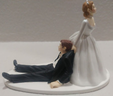 Bride Dragging Reluctant Groom Figure 4 1/2 inch Tall picture