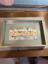 Vintage Wood Serving Tray ESSEX COLLECTION Made In USA Village By An Ocean picture