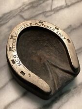 1927 National Cash Register Cast Iron Horseshoe N.C.R. Steeple Chase Pipe Holder picture