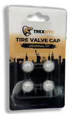 TrexNYC Tire Valve Caps, Universal Stem Covers for Cars, 4pcs, Bling picture