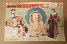 1940 Rudolph Valentino Bette Davis  Seein' Stars by Feg Murray Comic Strip picture