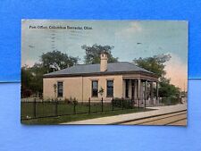 RARE c 1917 US Soldier 7th Field ATY Postcard POST OFFICE Columbus BARRACKS OHIO picture