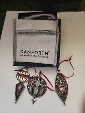 Danforth Pewter Christmas Ornament - Vintage Ornament Collection 3 piece picture