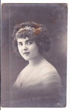 ITALY POSTCARD WOMAN REAL PHOTO 1913 picture