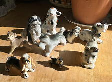 vintage mini ceramic dogs lot of 9 picture