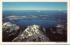 Postcard OR - Crater Lake aerial picture