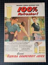 Vintage 1946 Florida Grapefruit Juice Citrus Print Ad picture